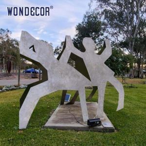 Wholesale Outdoor Garden Metal Art Forging Geometry Friends Stainless Steel Sculpture from china suppliers
