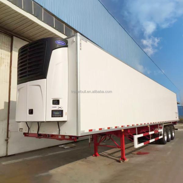 Stainless Steel 45ft 3 Axle Frozen Meat Refrigerated Trailer with Thermoking