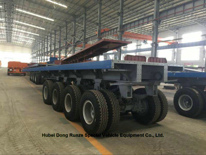 Flatbed Container Trailer 3 axle for container Loading capacity 40 ton ,60ton,80Ton