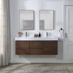 Germany Apartment Hotel Toilet Wall Hung Bathroom Towel Cabinet with Rectangle