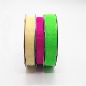 Wholesale Multi Color Polyester Organza Ribbon Narrow Woven Technics Satin Edge from china suppliers