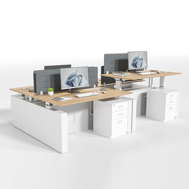 Modern Adjustable Standing Desk 2 4 Person Electric Sit And Stand Desk