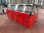 Stainless Steel Fresh Meat Display Cabinet Glass Front Door Flap Type