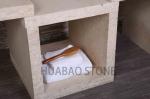 Marble Square Bathroom Wash Stone Sink Basin Eygptian Yellow Beige