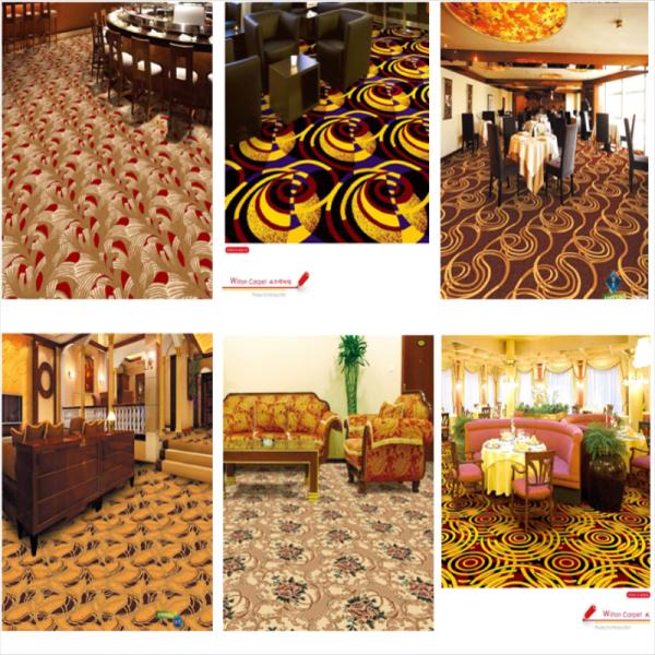 Luxury PVC Carpet Flooring , 100 Polypropylene Carpet Jacquard Style