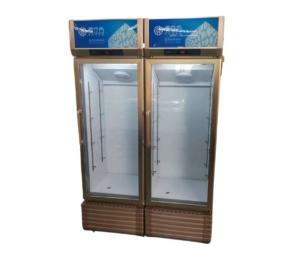 Wholesale Double door refrigerator commercial freezer fresh drink freezer vertical beer freezer from china suppliers