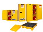 100 Lbs Chemical Steel Storage Cabinet With Recessed Handle For Safety