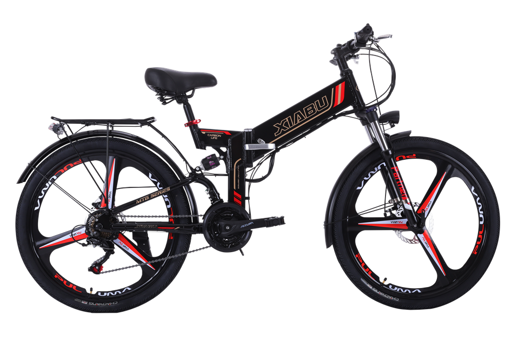 26 inch Rear Hub Motor 24 Speed Mountain Electric Bike With Double Disc Brake 48V 350W