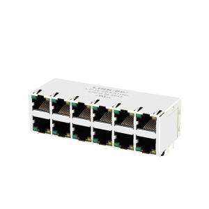 Wholesale LPJE265AHNL Green/Yellow LED 2X6 Port RJ45 Modular Jack Without Integrated Magnetics from china suppliers