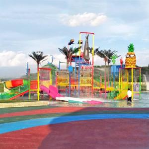 Wholesale Middle Sized Outdoor Water Park Playgrounds 25m Length Oxidation Resistant from china suppliers