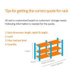 Sturdy 200-600kgs/level Metal Garage Shelves Rack for Warehouse Storage