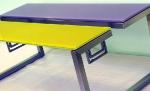 Color Painted Cover Glass Table Top , Rectagle Glass Table Top