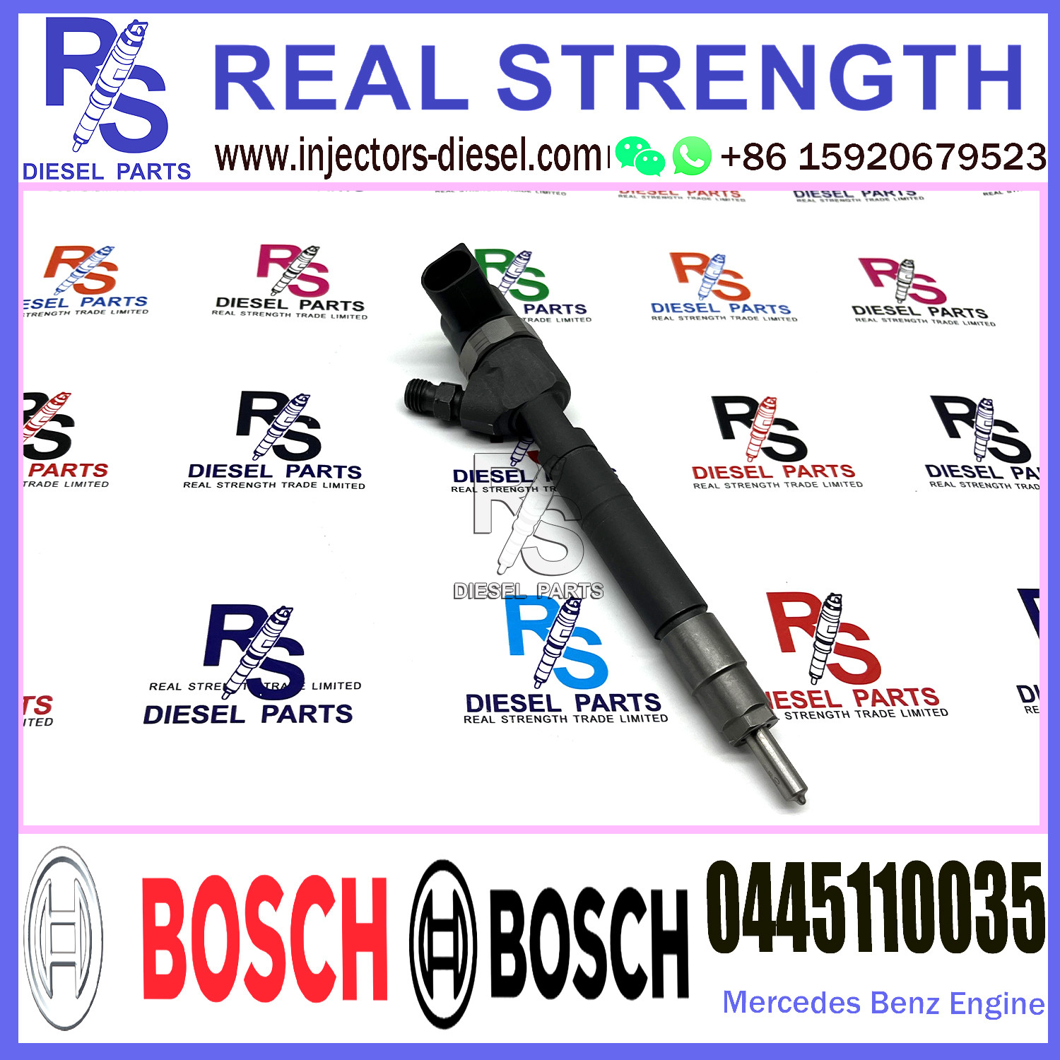 Diesel Fuel Common Rail Injector 0445110034 0445110035 0986435012 0986435037 For Mercedes-Benz 2.2CDi/2.7CDi Engine
