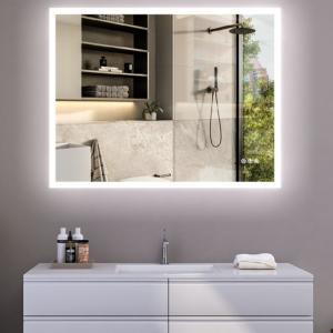 Wholesale Tempered Touch Frameless Bathroom Mirror With LED Lighting And Defogger from china suppliers