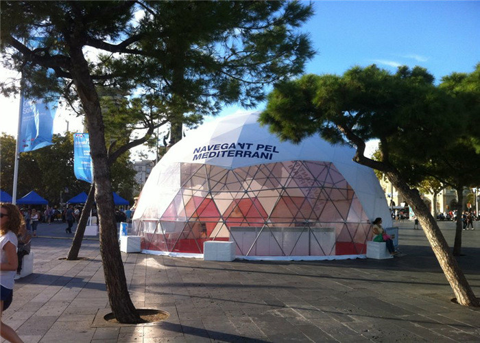 Wooden Flooring Durable Half Sphere Geodesic Tent Dome Water Resistant Canopy