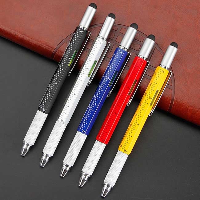 Stylus Pen Climbing Buckle Screwdriver Ball Pen Rulers Nail Grinding