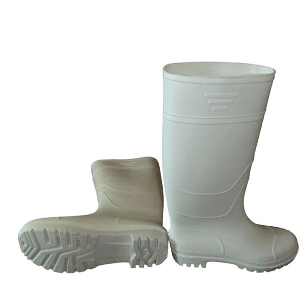 Rubber Outsole RB108 White Italy Style PVC Portable Safety Rain Boots without