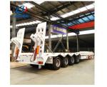 High Capacity 4 Axle Hydraulic Detach Neck Semi-Trailer for Excavator Transporta