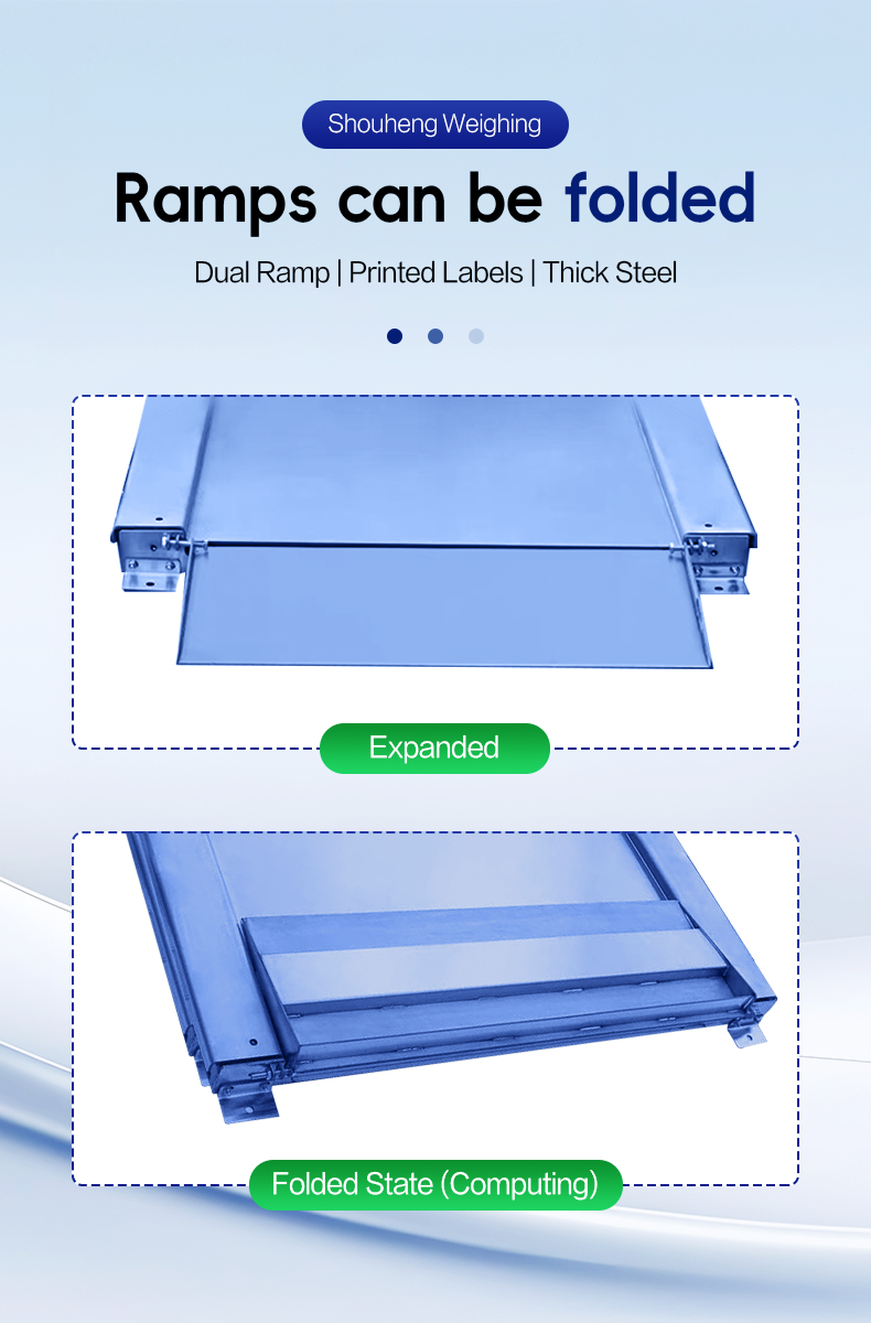 Industrial Carbon Steel Platform Scale 1.5m x 1.5m Ultra Low with Double Folded Ramp