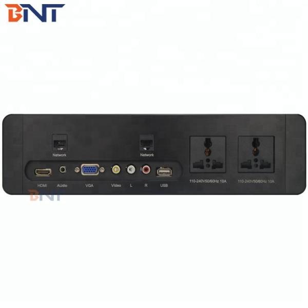 Black/Silver 4-Star Hotel Room Guest House Wall Mount Hotel Media Hub Socket for