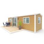 Vacation Style Family Prefabricated Wooden House with 2 Bedrooms 1 Bathroom 1