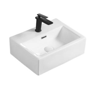 Wholesale White Countertop Porcelain Wash Sink Rectangular Ceramic Bathroom Basin Sink from china suppliers
