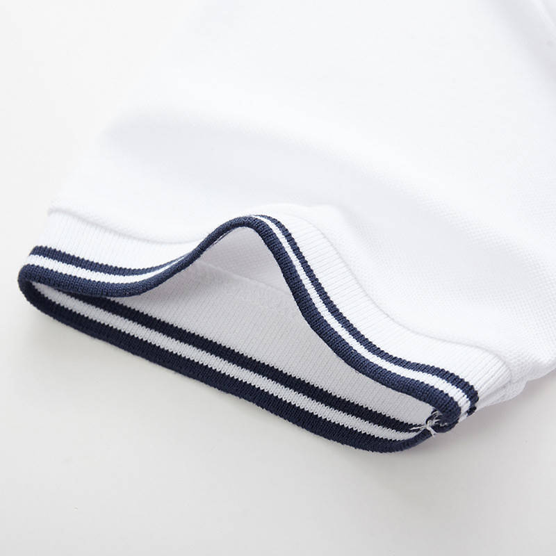 Black Sky Blue Men's POLO Shirt Lapel Slim Summer 65% Cotton T Shirts