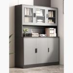 Spacious Wooden Storage Cabinet for Certificates and Trophies in Office or