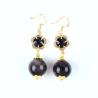Buy cheap Handmade Crystal Stone Earrings Silver Sheen Obsidian Gemstone Beaded Pendant from wholesalers
