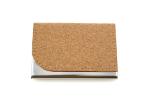 Stainless Iron PU Leather cork card holder Magnetic Eco Friendly Card Case 65g