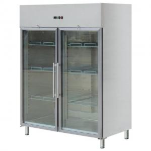 China Stainless Steel Kitchen 2 Doors Upright Display Refrigerator on sale
