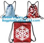 China Factory Custom Printed Drawstring Bag Christmas Drawstring Pu Leather Bag