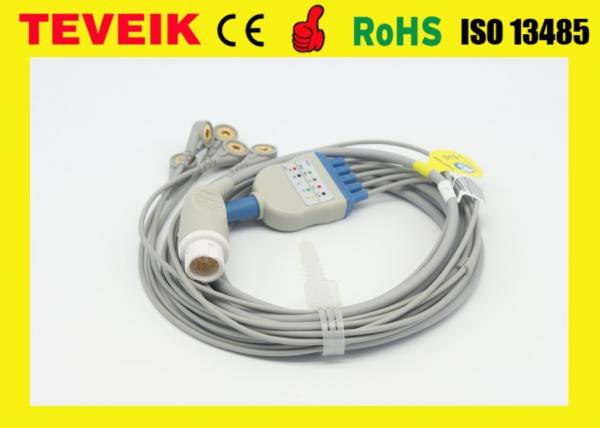 Quality Medical Reusable Mindray One Piece Round 12pin ECG cable For BeneView T5 Patient Monitor for sale