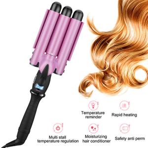 Wholesale LCD Screen PTC Heater 32mm Triple Barrel Curling Iron For Short Hair from china suppliers