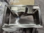 One Piece Rectangular Polished Stainless Steel Single Bowl Sink