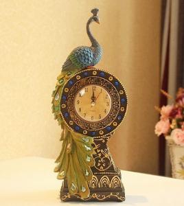 Wholesale Peacock southeast Asia desk clock Clock furnishing articles from china suppliers