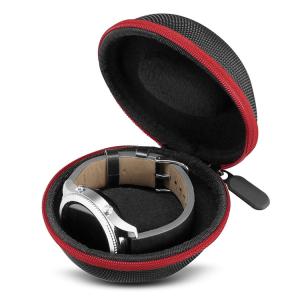 Wholesale Zipper Closed EVA Watch Organiser Box 10.7x9.2x6.2 CM 1680D Nylon Surface from china suppliers