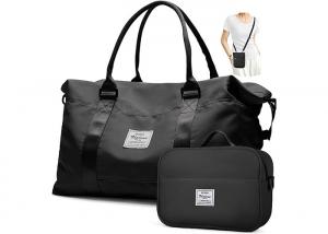 China Hot Sale Waterproof Travel Bag Large Capacity Black Gym Shoulder Bag Ladies Weekend Travel Bag on sale