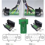 DB15 D Sub 15 Pin VGA ( 3+9 ) Three Row Male Female Connectors to Terminal