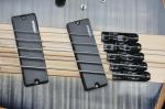 5 string custom bass guitar fanned frets electric bass guitar neck through body