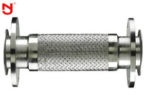 Wholesale Double Wire Metal Braided Hose Steel Belt Net Both Ends Flange Connector Corrosion Resistant from china suppliers