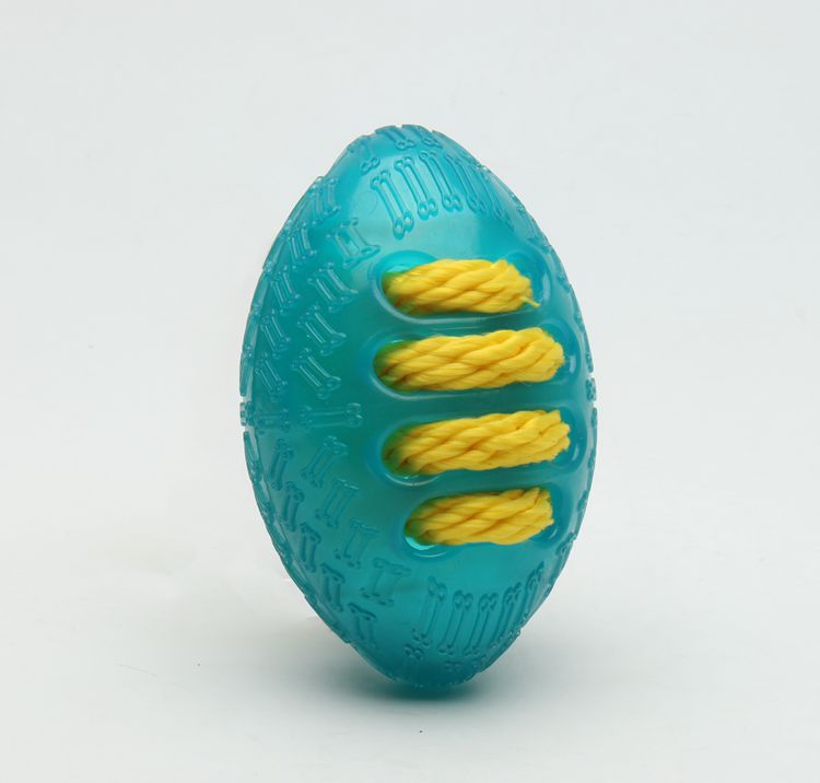 Rugby Shape Tough TPR Dog Toy Popular 8.5*12.5*7.5 Cm 136g Weight