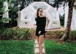 0.6mm PVC Inflatable Jungle Bubble Lodge Tent Football Shape