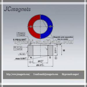 China Size:D8.5Xd5X3.5-Ceramic magnet/Ferrite ring magnet for water meter on sale