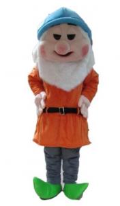 Orange Dwarf costume Mascot,Long Plush mascot character,Little Man Cartoon Character