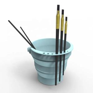 Wholesale Leakproof Silicone Paintbrush Bucket , Harmless Silicone Pen Wash Folding Bucket from china suppliers