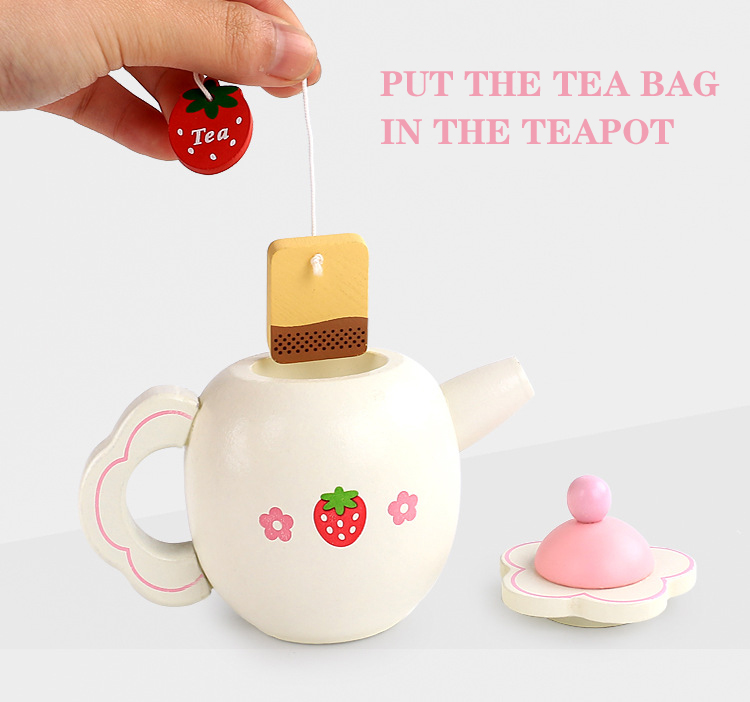 Lemon Simulation Kitchen Wooden Set Creative White Afternoon Tea