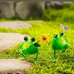OEM / ODM Metal Garden Frog Ornaments Animals Rustproof Artistic