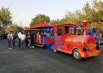 Amusement Kiddie Train Ride Sightseeing Battery Trackless Train For Kids