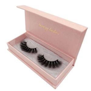 Wholesale custom orange red rectangle rigid cosmetic eyelash gift paper box with magnet closure from china suppliers
